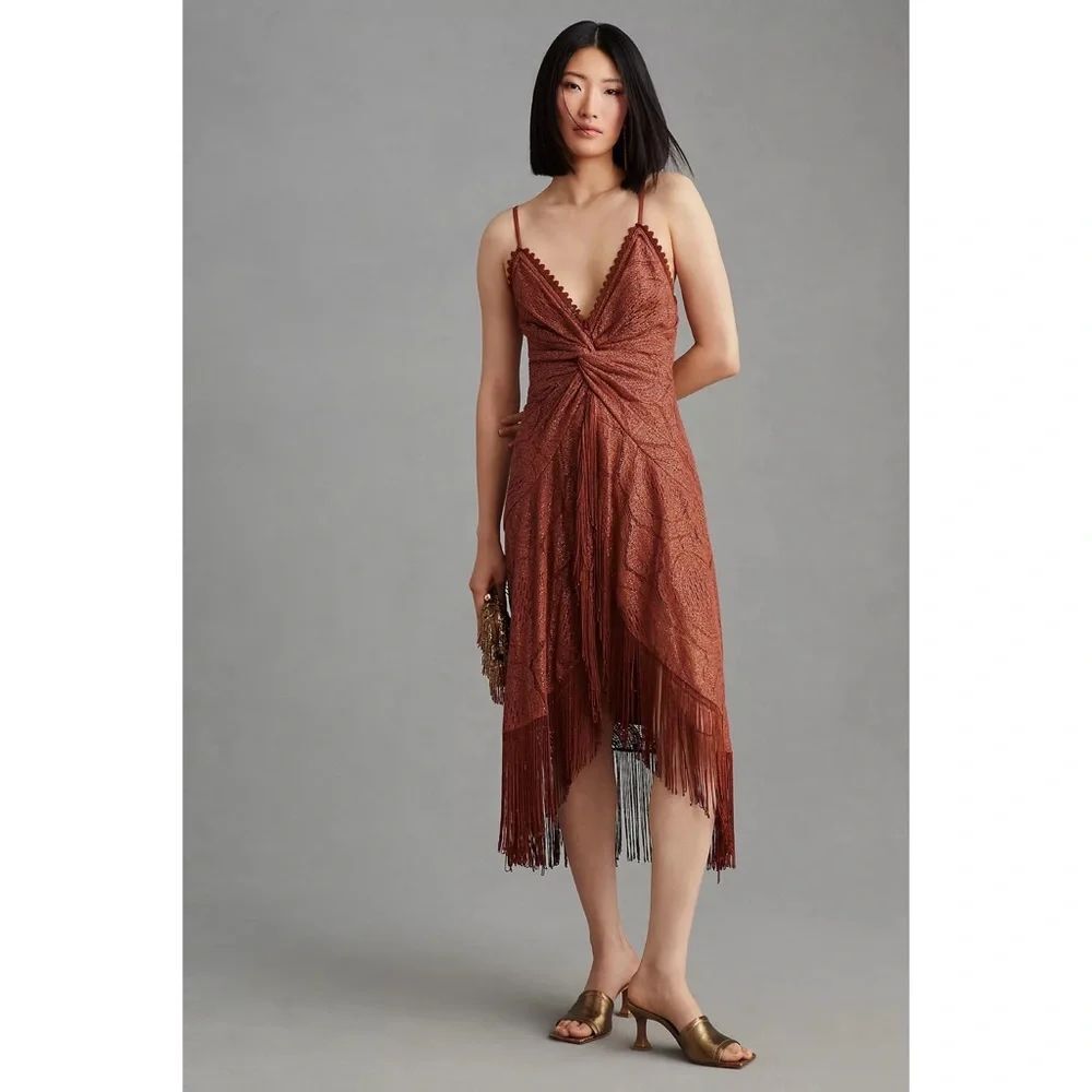 Anthropologie Bhanuni by Jyoti Crochet Fringe Dress